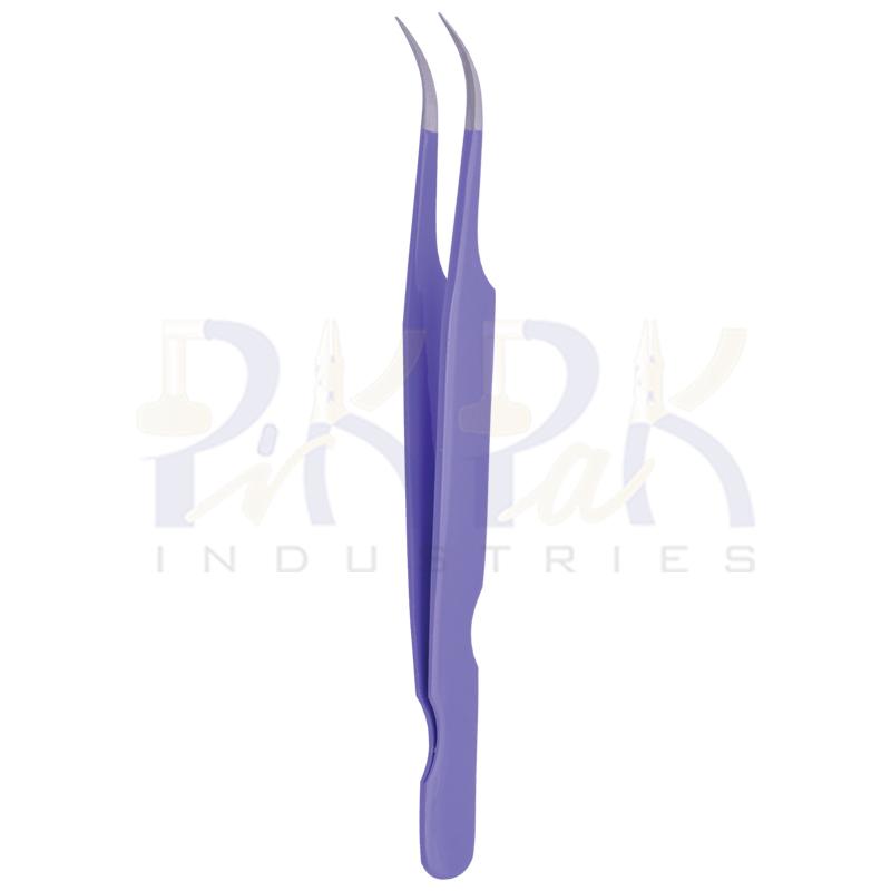 Eyelash Tweezers Stainless Steel Tips Color Coated