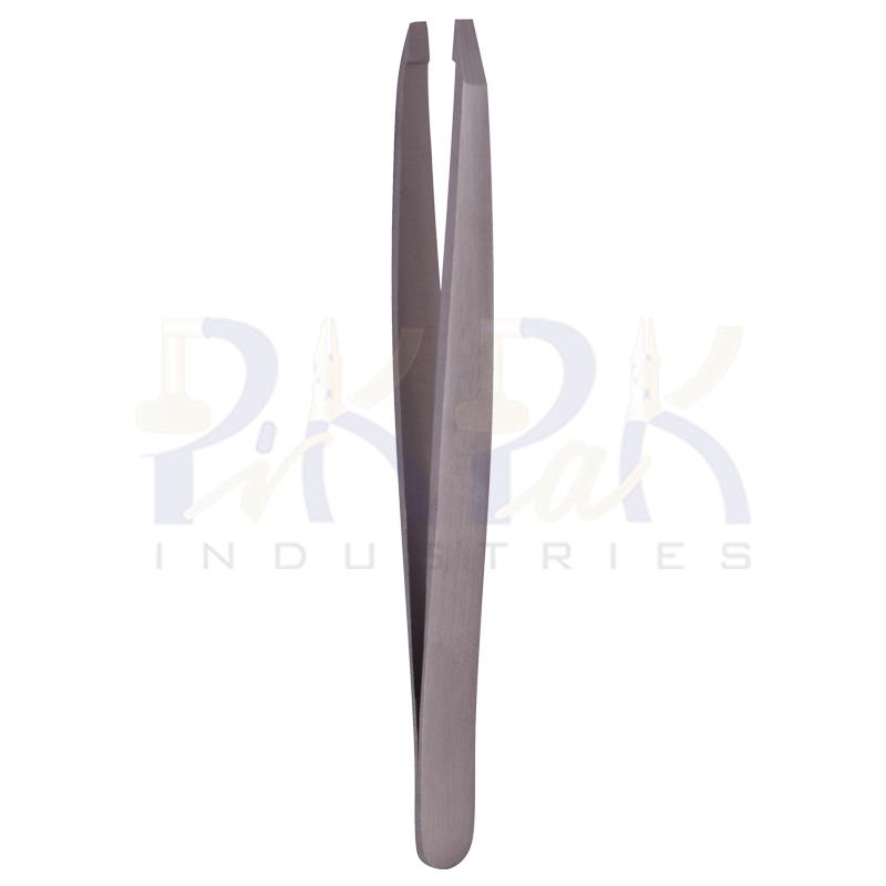 Eyebrow Tweezers Flat Tips Stainless Steel