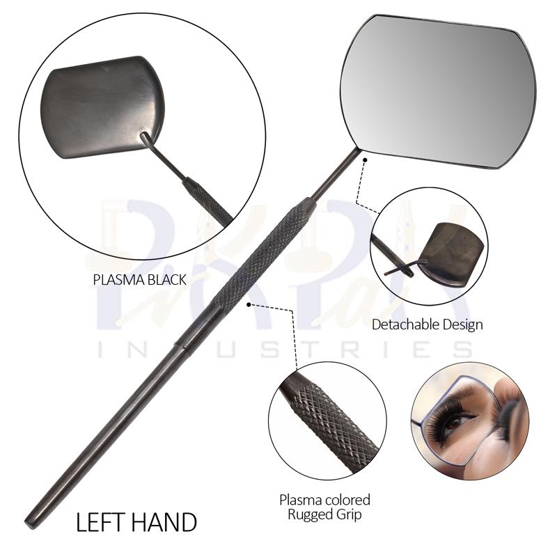 Eyelash Extension/Inspection Left Hand Large Mirror (Rectangle)
Black Plasma Color Coated