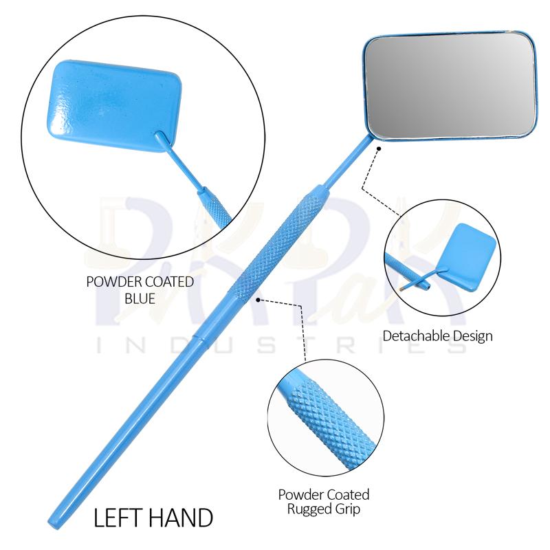 Eyelash Extension/Inspection Left Hand Mirror (Square)
Blue Bowder Color Coated