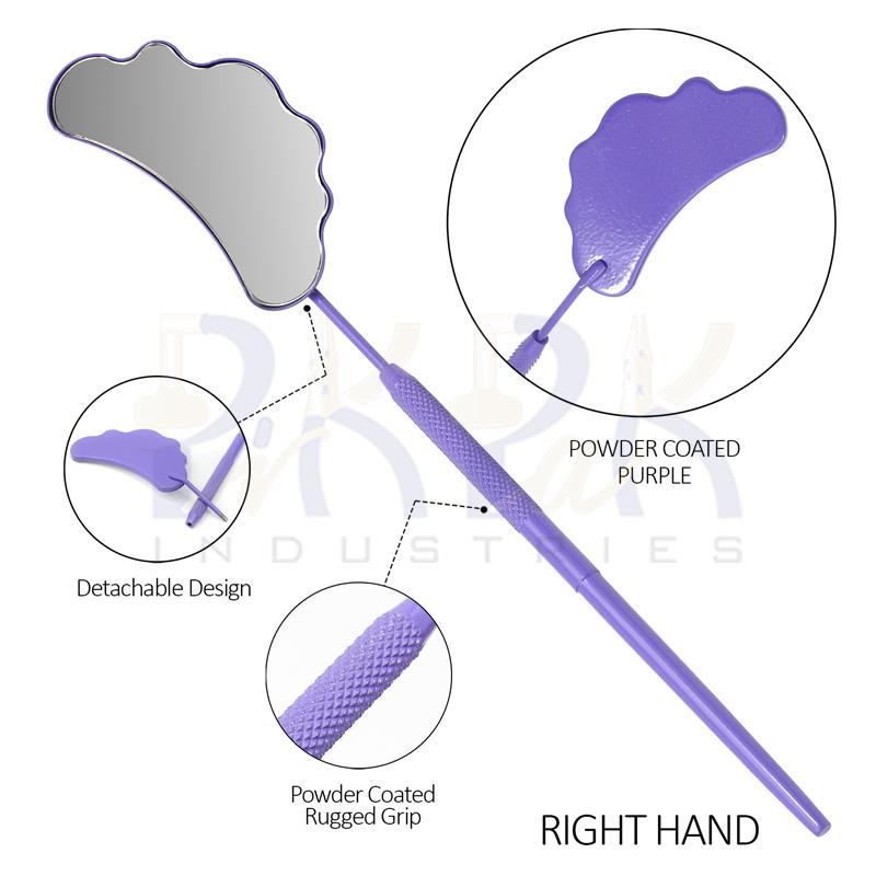 Eyelash Extension/Inspection Right Hand Mirror (Cloud)
Purple Bowder Color Coated