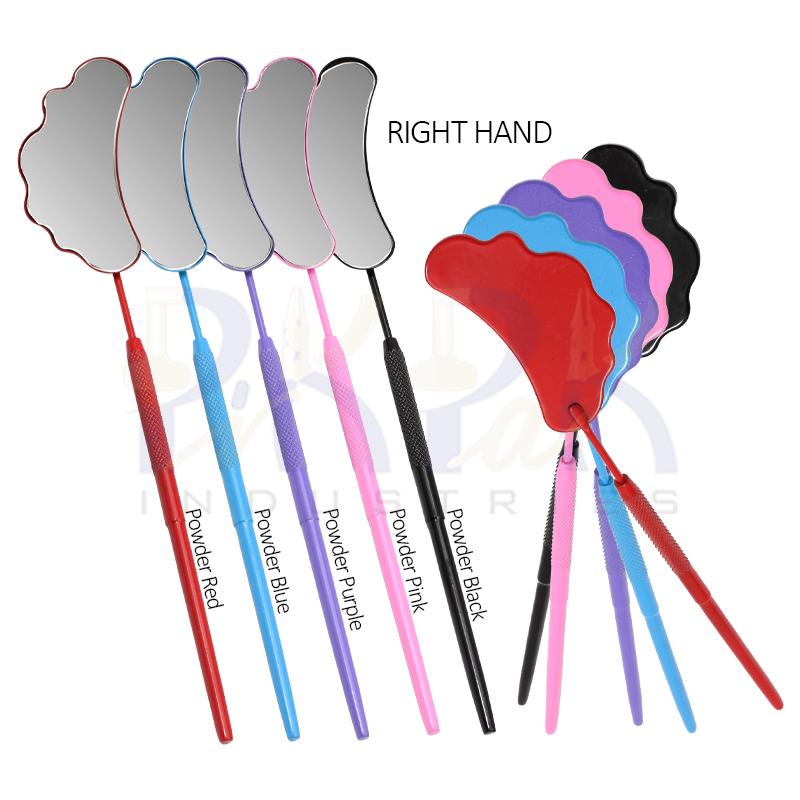 Eyelash Extension/Inspection Right Hand Mirror (Cloud)
Set of 6 Pcs Red, Blue, Purple, Pink, Black, 
Multi Bowder Color Coated