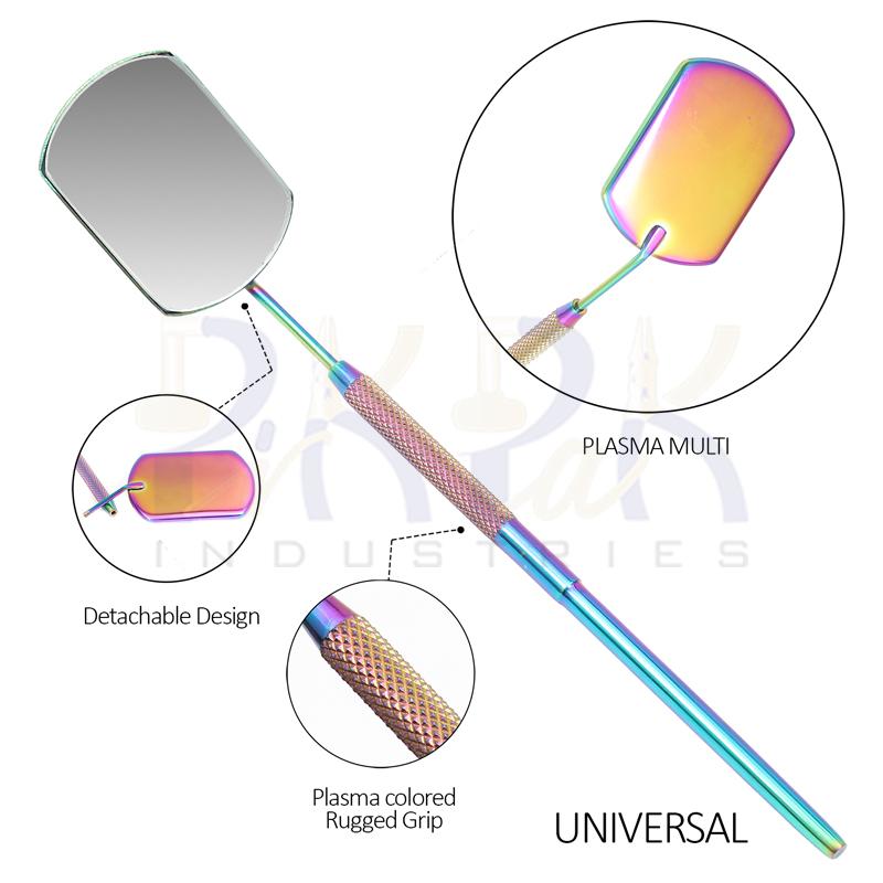 Eyelash Extension/Inspection Universal Small Mirror (Rectangle)
Multi Plasma Color Coated