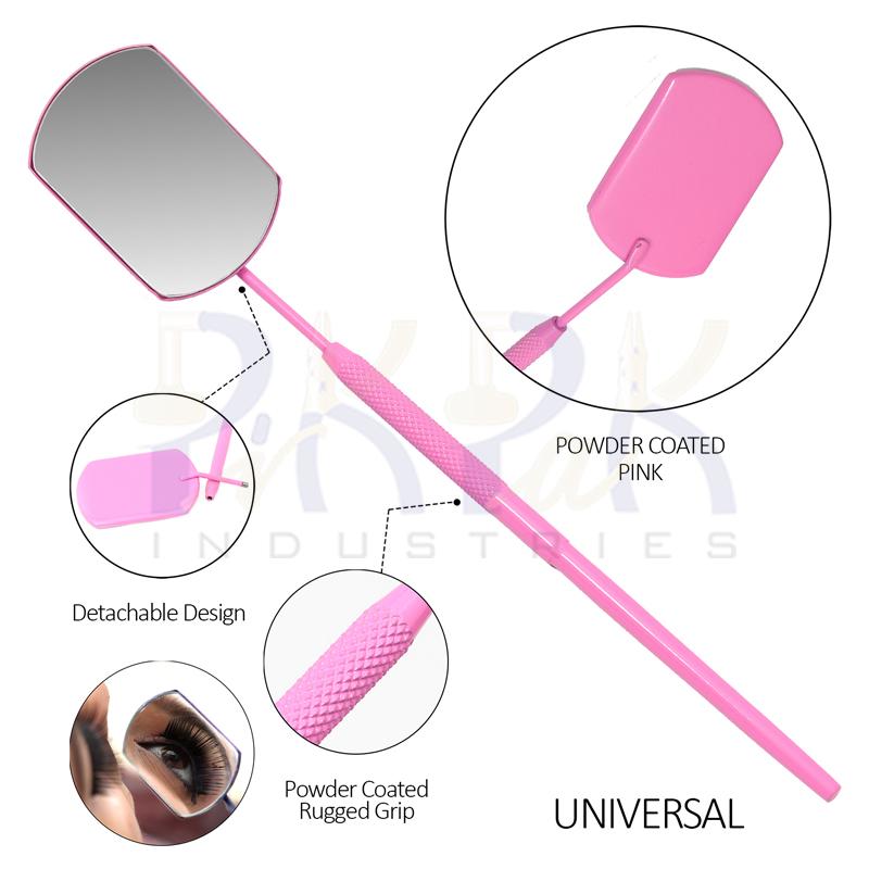 Eyelash Extension/Inspection Universal Small Mirror (Rectangle)
Pink Bowder Color Coated