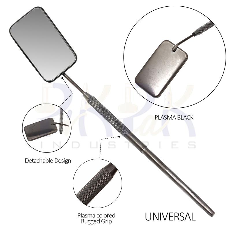 Eyelash Extension/Inspection Universal Mirror (Square)
Black Plasma Color Coated