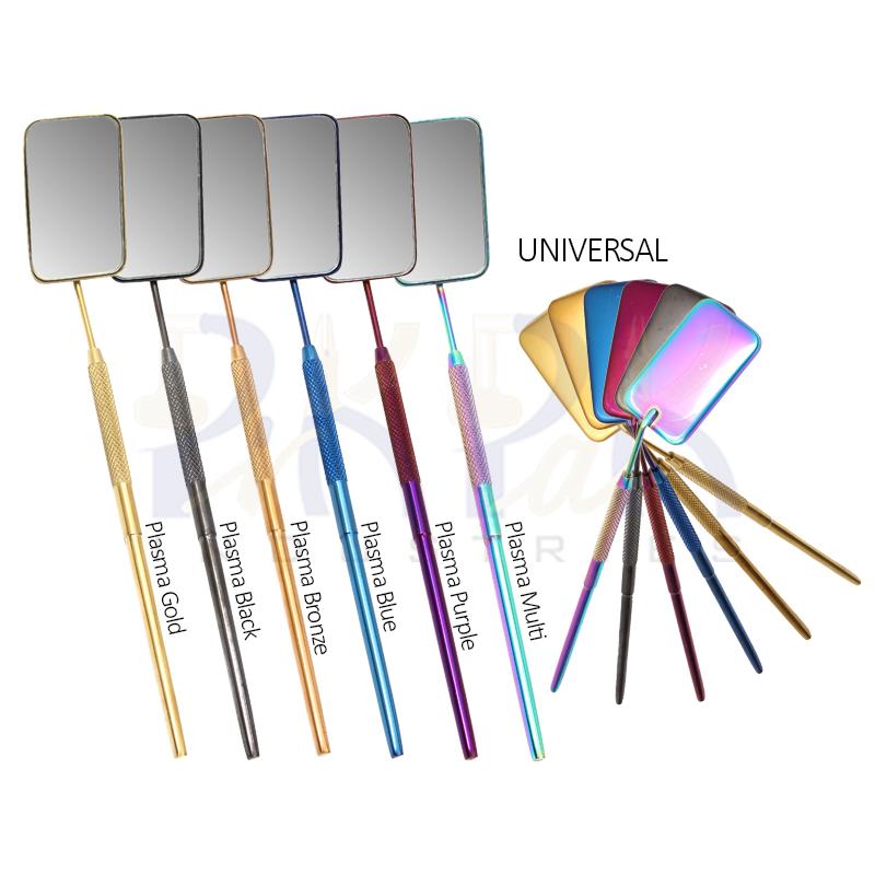 Eyelash Extension/Inspection Universal Mirror (Square)
Set of 6 Pcs Gold, Black, Bronze, Blue, Purple, 
Multi Plasma Color Coated