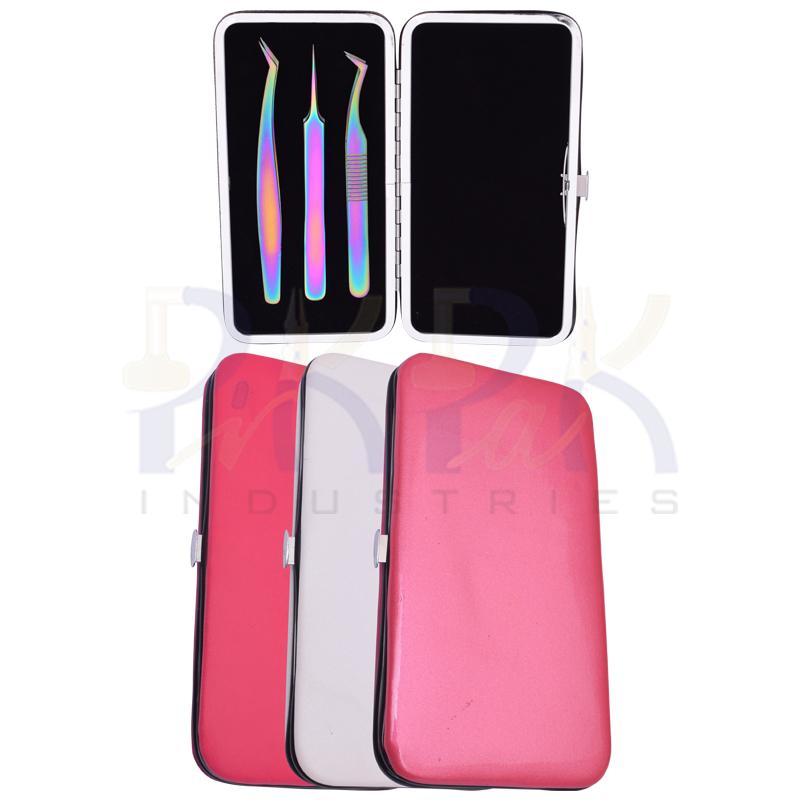 Eyelash Single Sided 3 Kits 
Tweezers Set of 3 Pcs